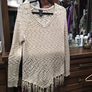 Pretty Fringed Long Sweater